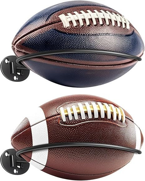 Kevenal 2 Packs Football Room Décor, Wall Mount Football Holder Football Display Stand, Football... | Amazon (US)