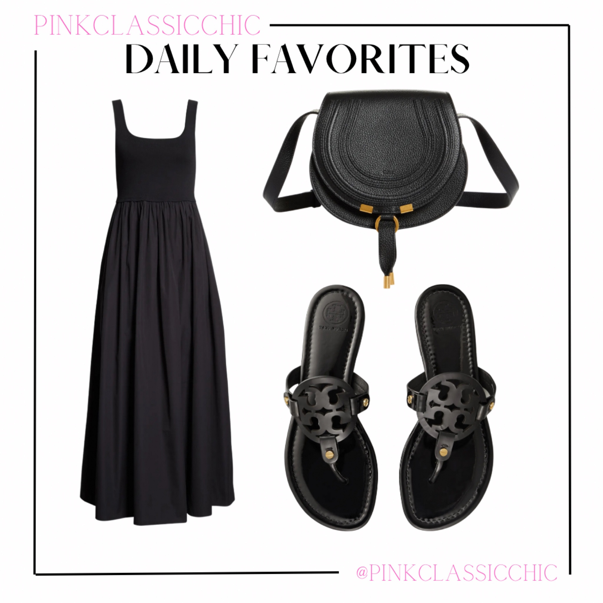 Spring dress, black outfit, black sandals, Chloe bag, travel outfits, resort outfits, resort looks, Tory Burch 

#LTKstyletip #LTKU #LTKFind
