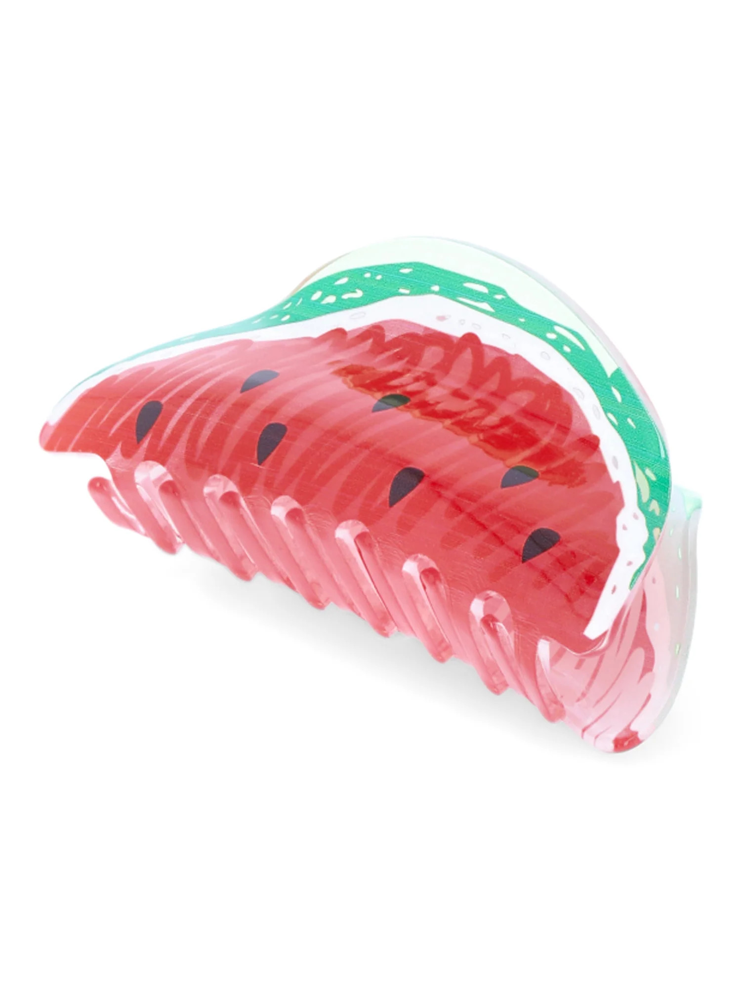 No Boundaries Scribble Watermelon Hair Claw Clip, Red | Walmart (US)