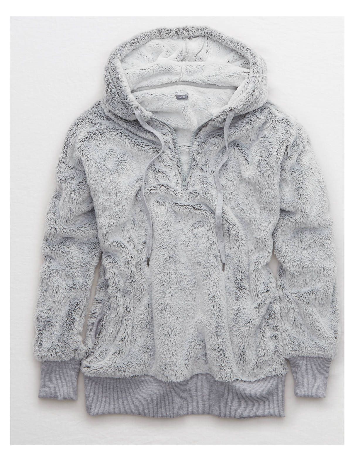 Aerie Cozy Quarter Zip Sweatshirt, Medium Heather | American Eagle Outfitters (US & CA)