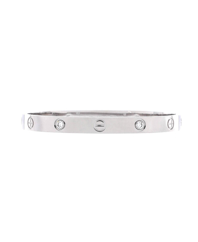 Pre-Owned Cartier Love 4 Diamond Bracelet 18K White Gold and Diamonds | Bloomingdale's (US)