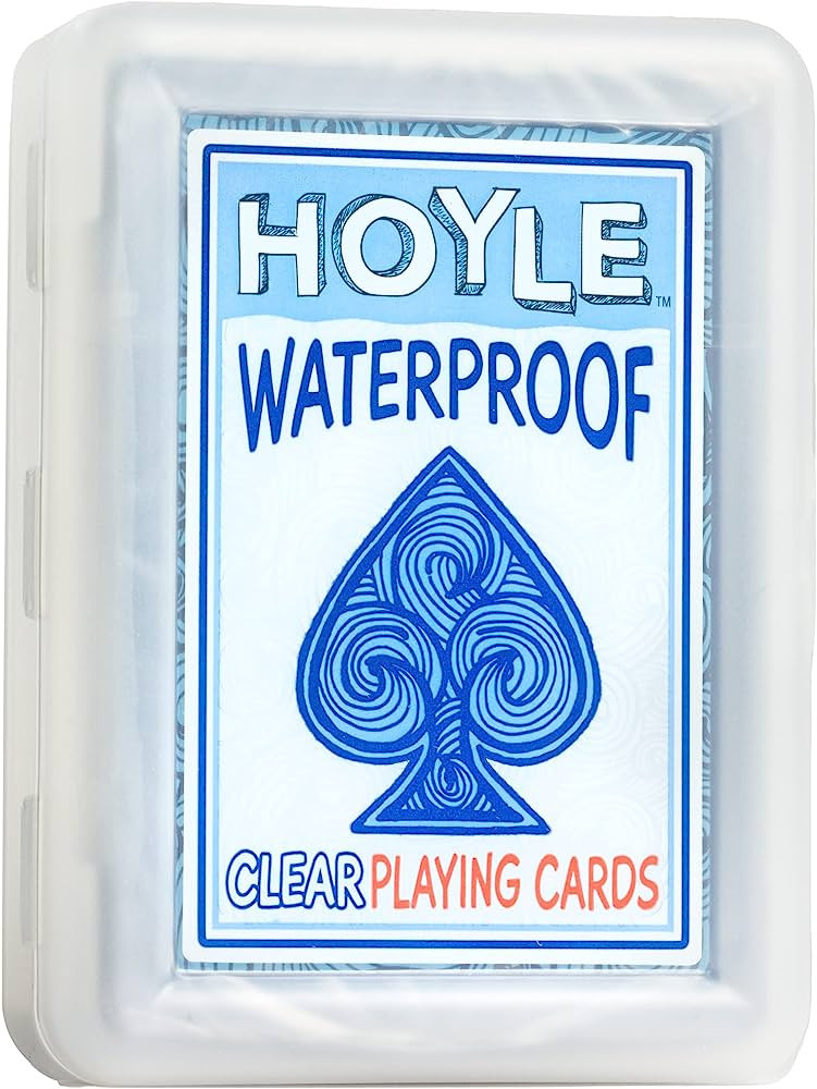 Hoyle Waterproof Playing Cards, Clear, 1 Deck | Amazon (US)