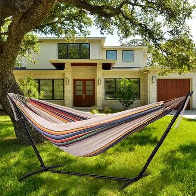 Mujde Double Classic Hammock with Stand | Wayfair North America