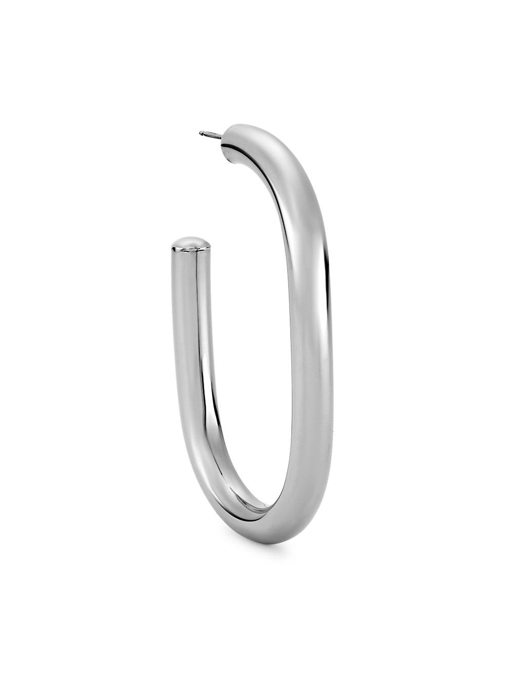 Single Silvertone Hoop Earring | Saks Fifth Avenue