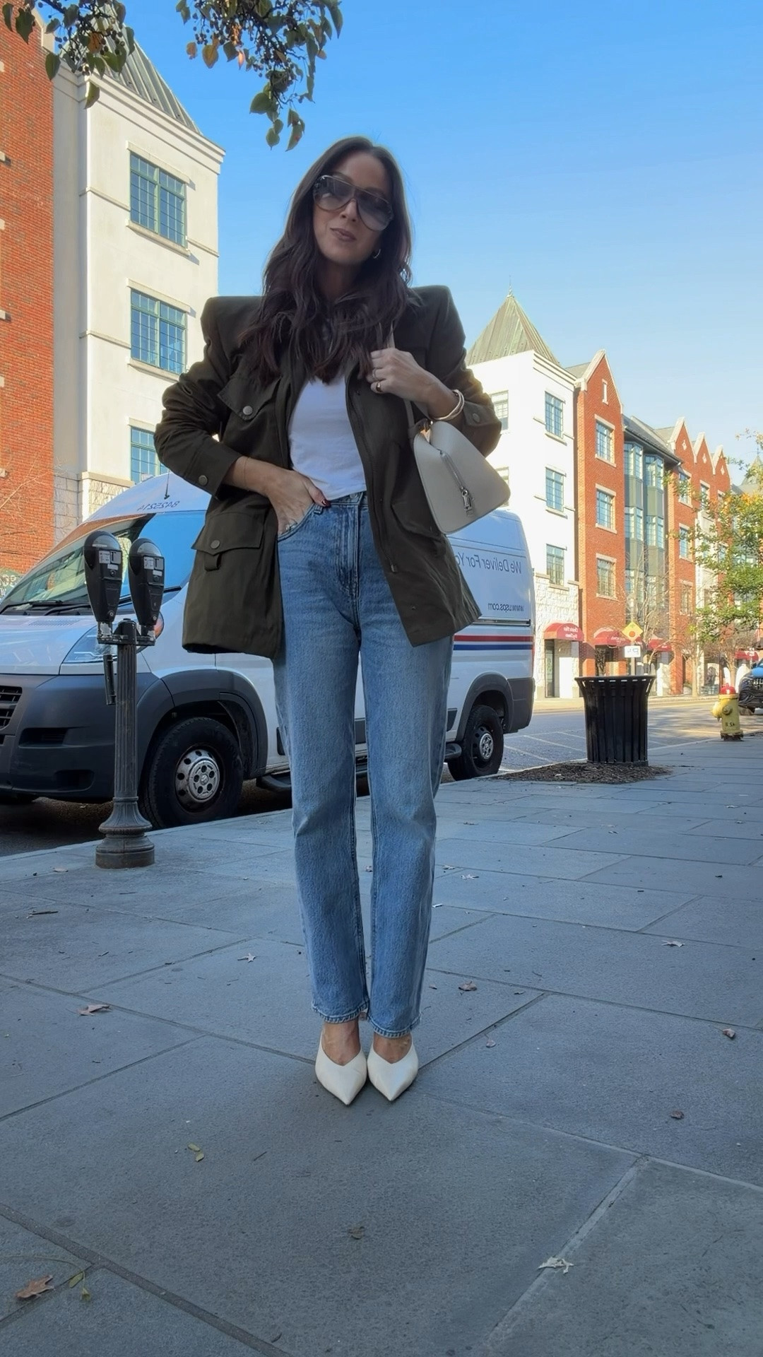 Chic fall outfit! Size DOWN one in the jacket! Everything else I did true to size