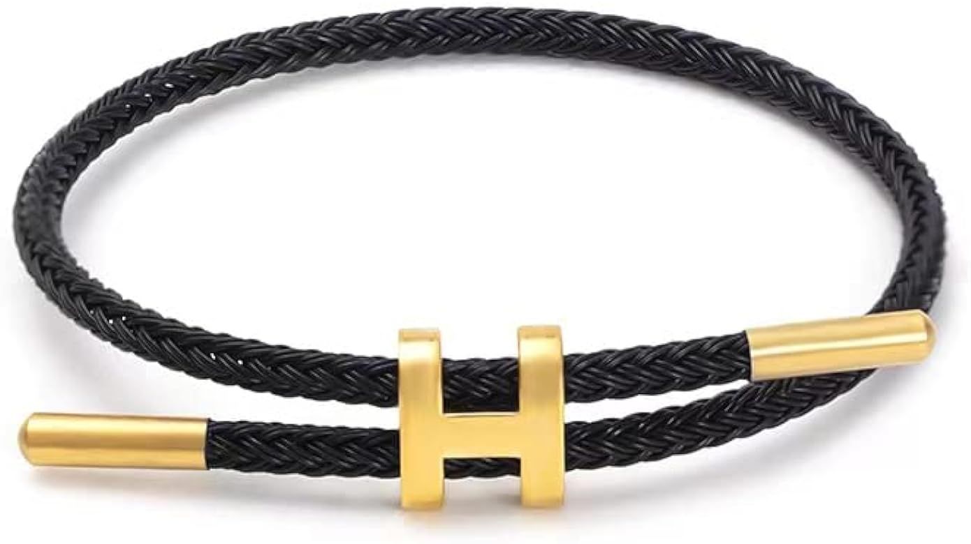 BCletty Bracelet Unisex Steel Rope Bracelet Couple Bracelet Simplicity Fashion Titanium Buckle Ad... | Amazon (US)