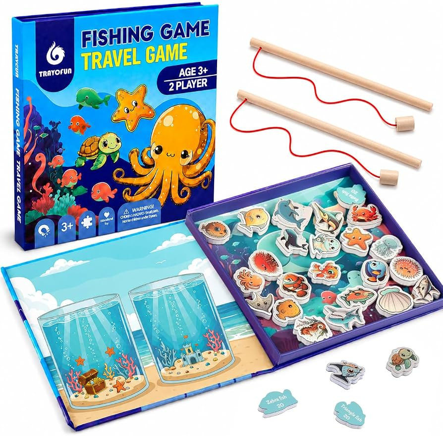TRAVOFUN Magnetic Fishing Game | Travel Toys for Toddlers 3-5 | Amazon (US)