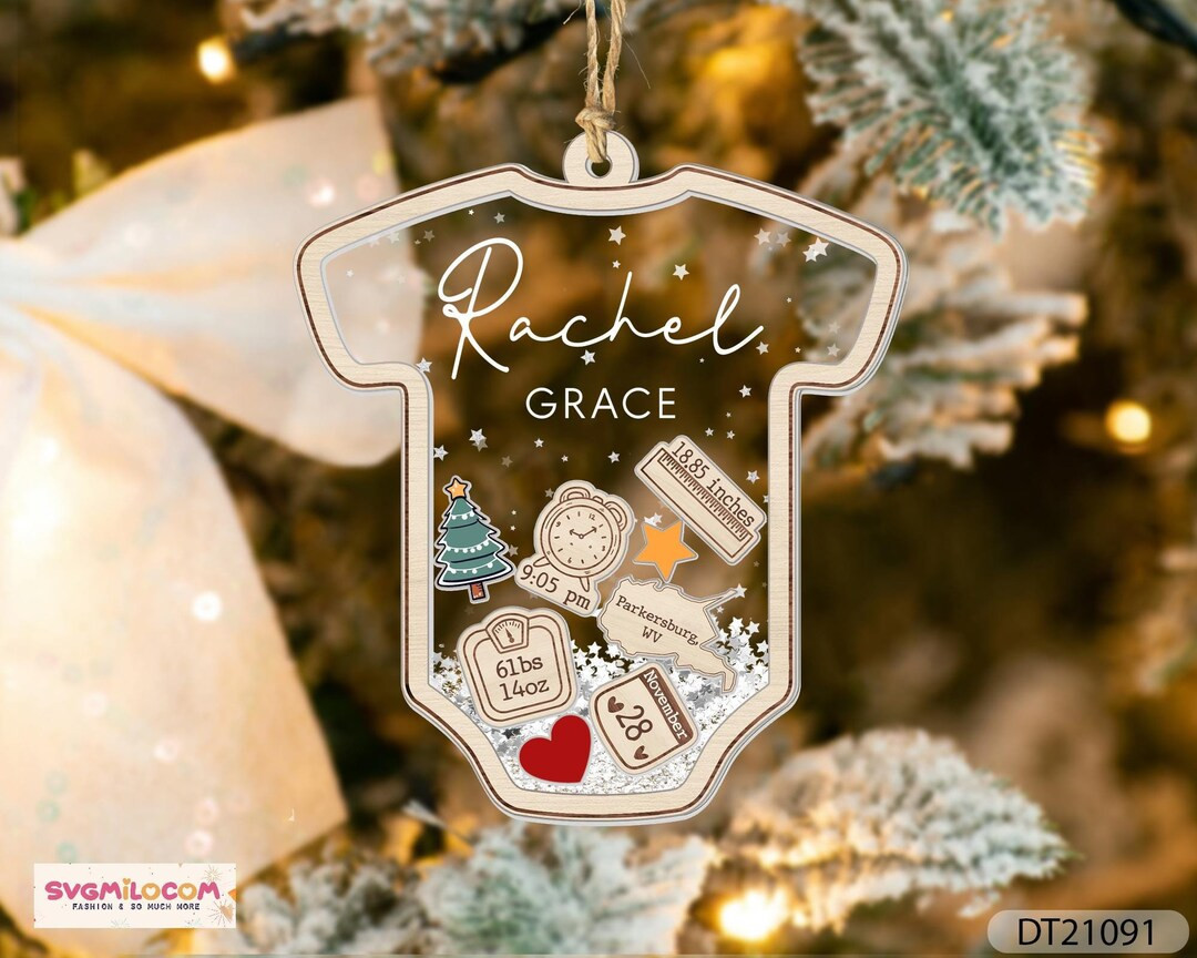 Baby's First Christmas Ornament, Baby 1st Christmas Ornament, Custom Baby Name, Custom Newborn Gi... | Etsy (US)