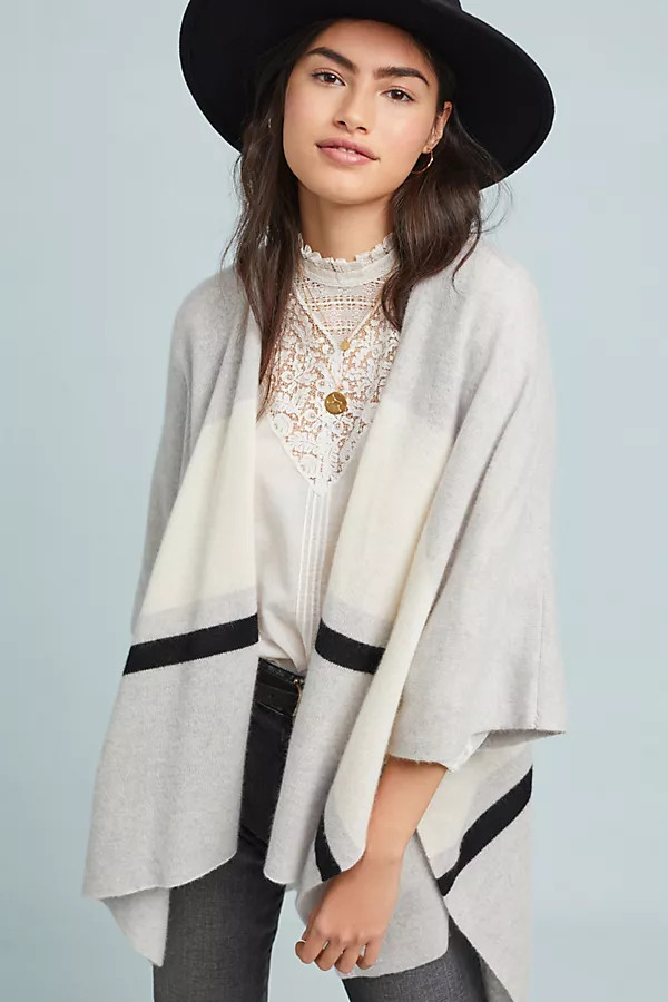 Striped Cashmere Kimono | Anthropologie (US)