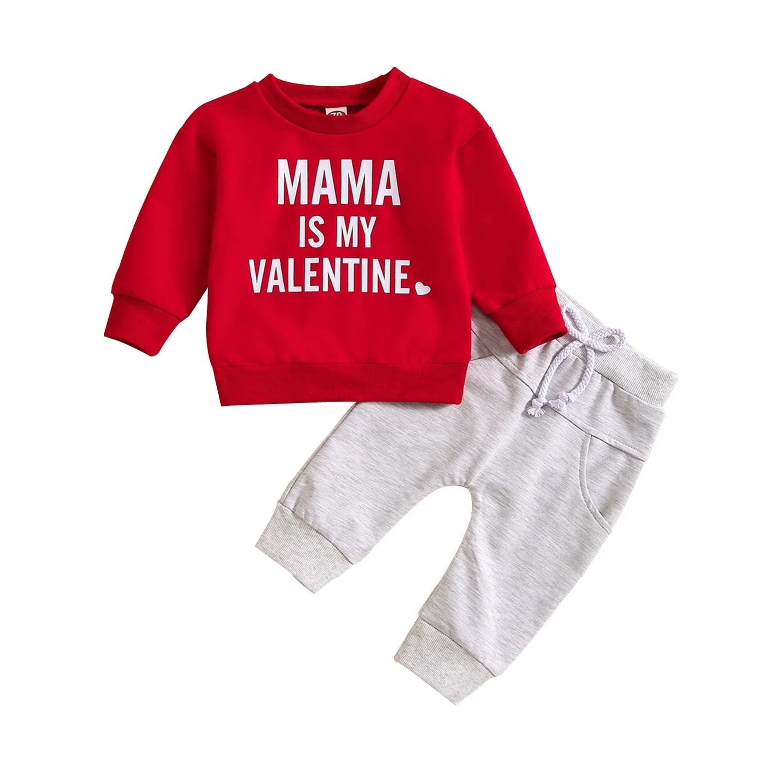 Gerichy Toddler Kids Baby Boy Fall Outfits Valentine's Day Letter Print Long Sleeve Tops Pants Wi... | Walmart (US)