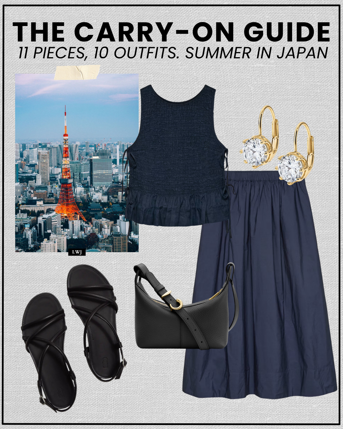japan summer travel capsule in a carry-on 

summer outfits / summer vacation / japan outfits / tokyo outfit / linen pants / cute summer tops / strappy sandals

#LTKootd #LTKTravel