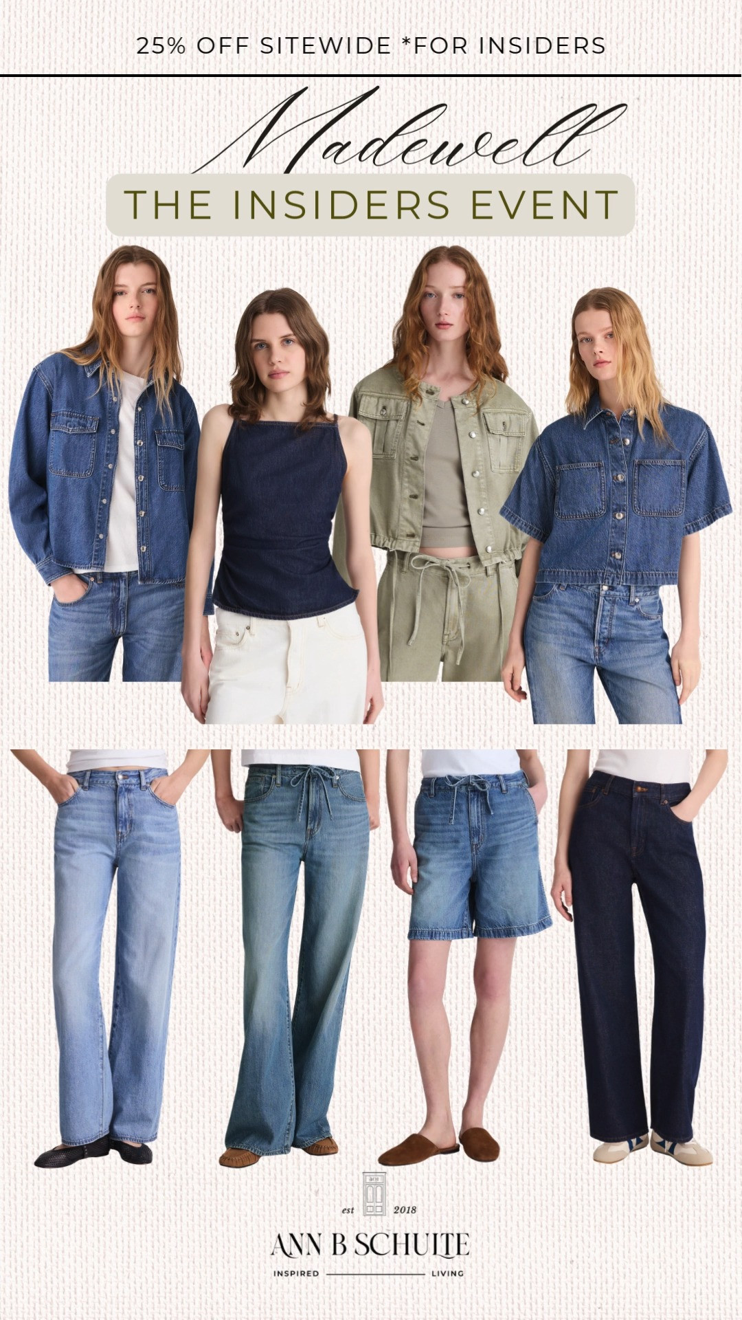 Madewell’s airy denim dances through spring in whisper-light washes insiders snag 25% off sitewide like a secret wardrobe wink. Breezy bliss awaits. 👖🌸😉
#Madewell #AiryDenim #MadewellSale #SpringDenim #InsiderDiscount #LightWashJeans #CasualVibes #OOTDInspo #LTKInsiders #DenimDreams 

 #LTKSpringSale #LTKootd #LTKSaleAlert