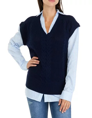 Women's Twofer Sweater Vest | Belk