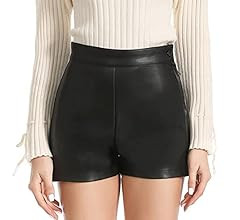 Everbellus Womens Casual Wide Leg Shorts High Waisted Faux Leather Shorts | Amazon (US)