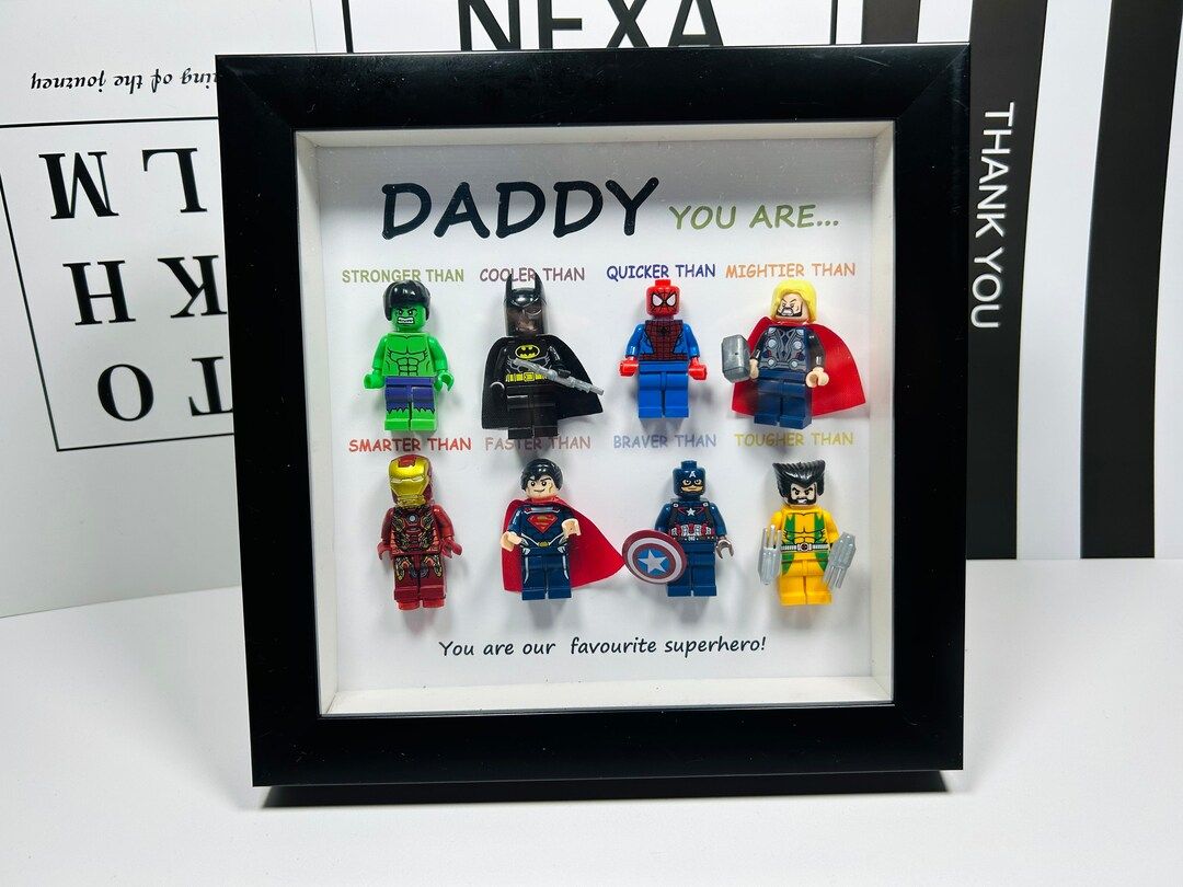 Personalised Father’s Day Superhero Frame Art, Gifts for Dad, Superhero Dad, Personalised Photo... | Etsy (US)