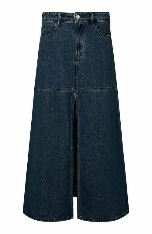 WeWoreWhat Denim Maxi Skirt in Raw Wash at Nordstrom, Size 25 | Nordstrom
