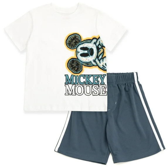 Disney Mickey Mouse Infant Baby Boys T-Shirt and Mesh Shorts Outfit Set Infant to Little Kid | Walmart (US)