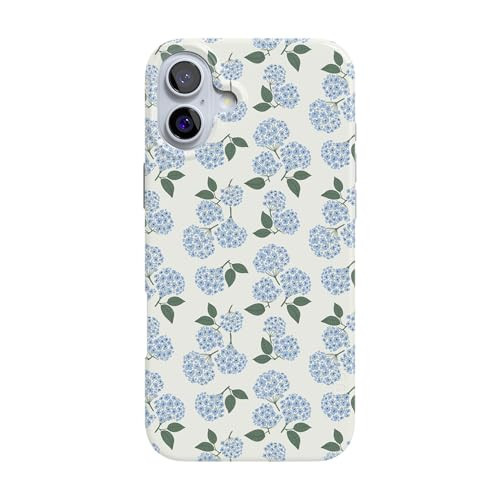 Casely iPhone 16 Case | Nantucket Cottage | Blue Hydrangea | Compatible with MagSafe | Classic Ultra-Slim Design | Amazon (US)