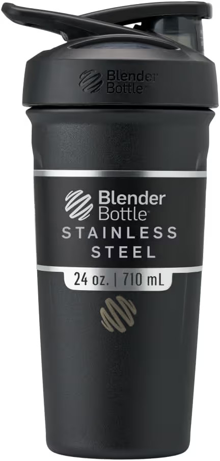 BlenderBottle Strada Shaker Cup Insulated Stainless Steel Water Bottle with Wire Whisk, 24-Ounce,... | Amazon (US)