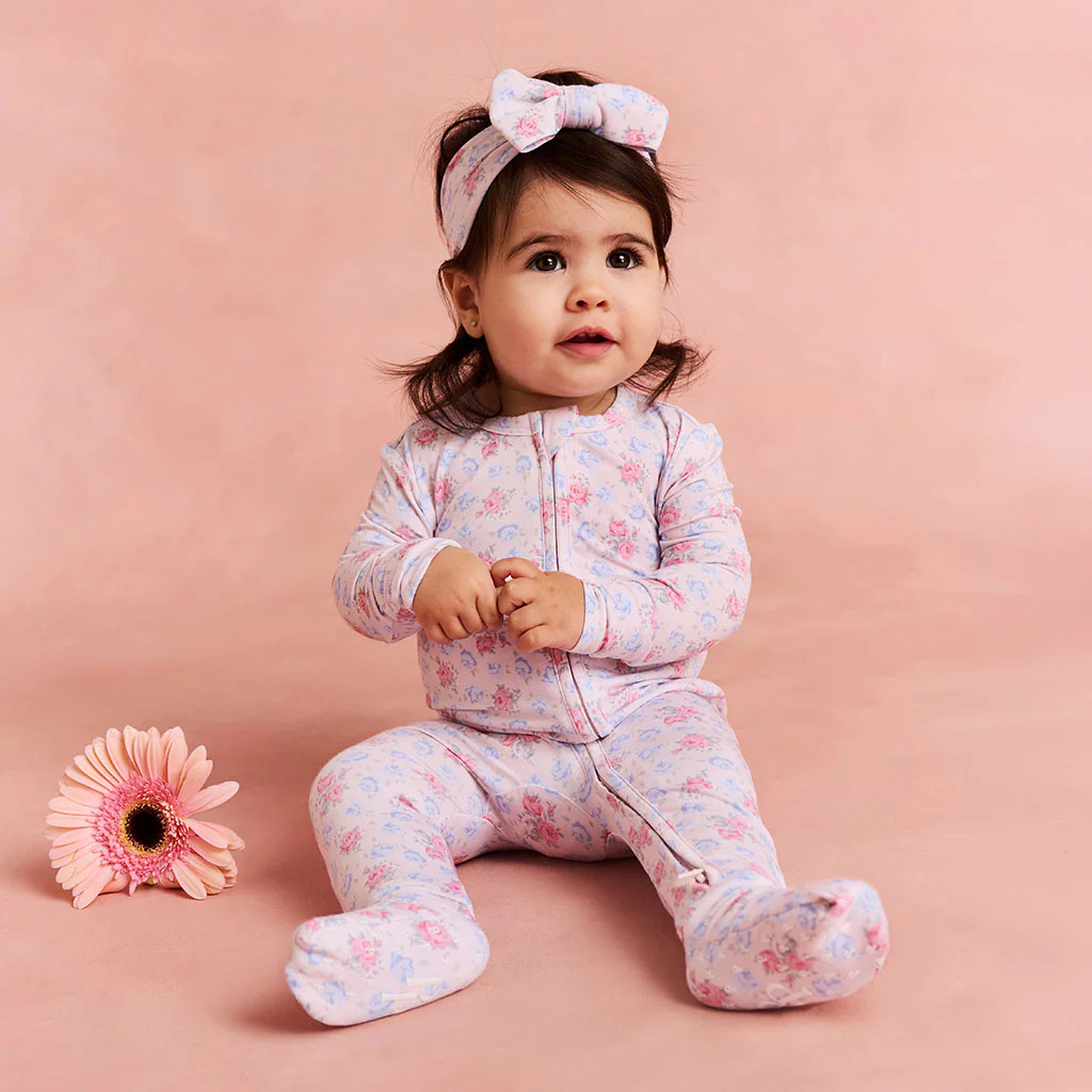 Floral Pink Long Sleeve Laney Convertible One Piece | Posh Peanut® | Posh Peanut