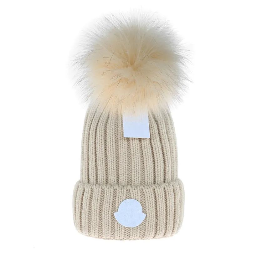 Beanie Cap Mens Designer Bucket Hats New Fashion Women Ladies Warm Winter Beanie Large Faux Fur P... | DHGate