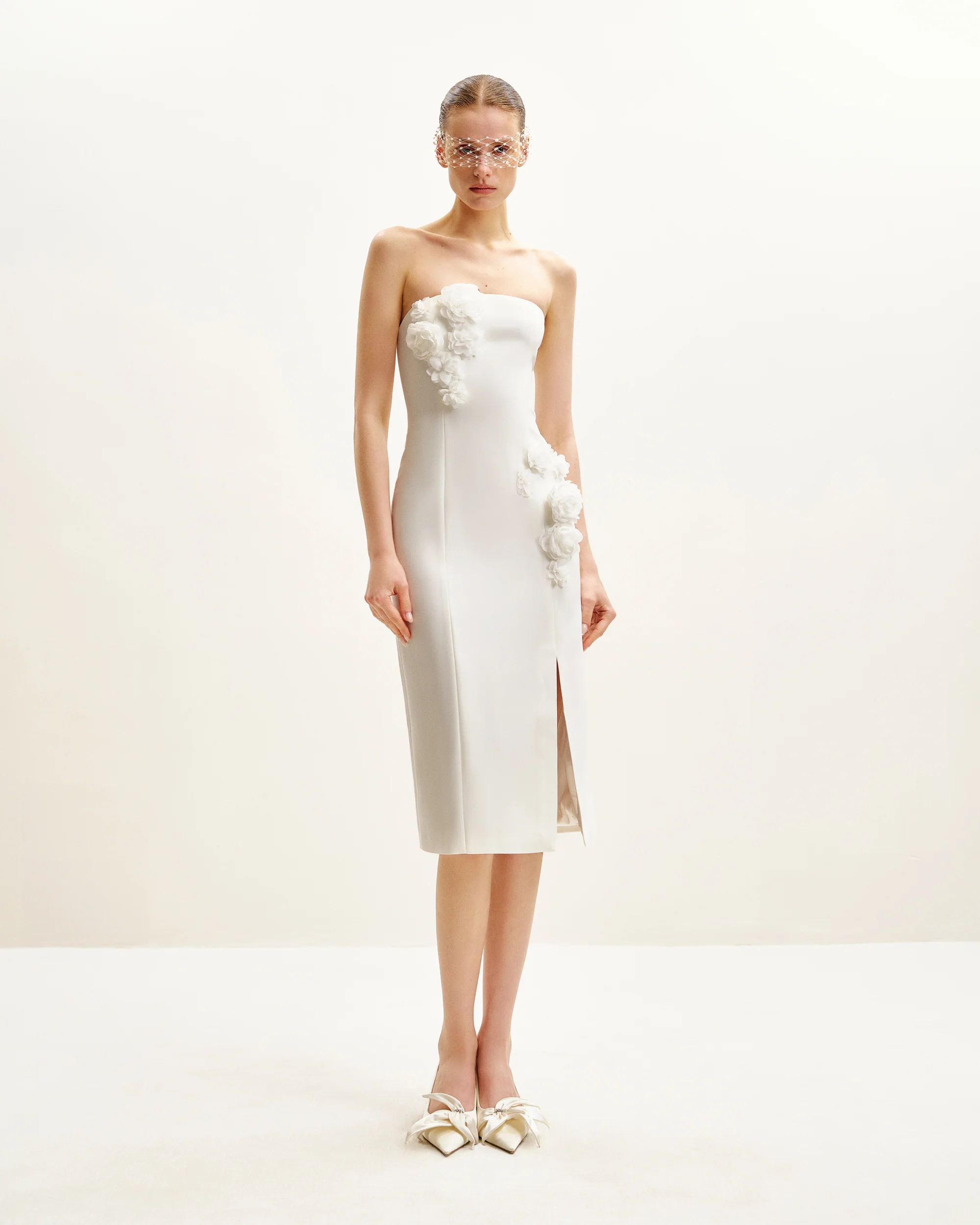 Petal Perfection Cocktail Dress - White | JW PEI US