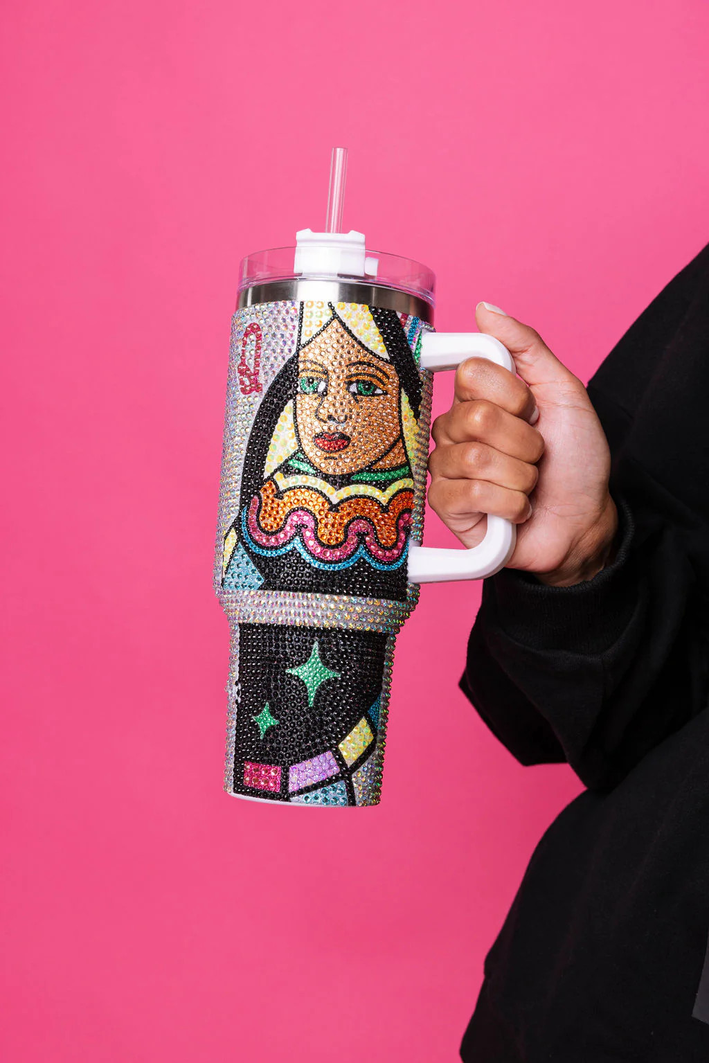 Queen Card Rhinestone Tumbler | Queen of Sparkles