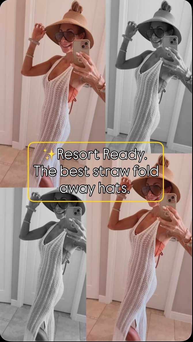 ✨Resort-Wear. The perfect straw sun visor hats. UPF 80. Packable. Foldable. Effortlessly Chic. 

#LTKSwim #LTKTravel #LTKOver40