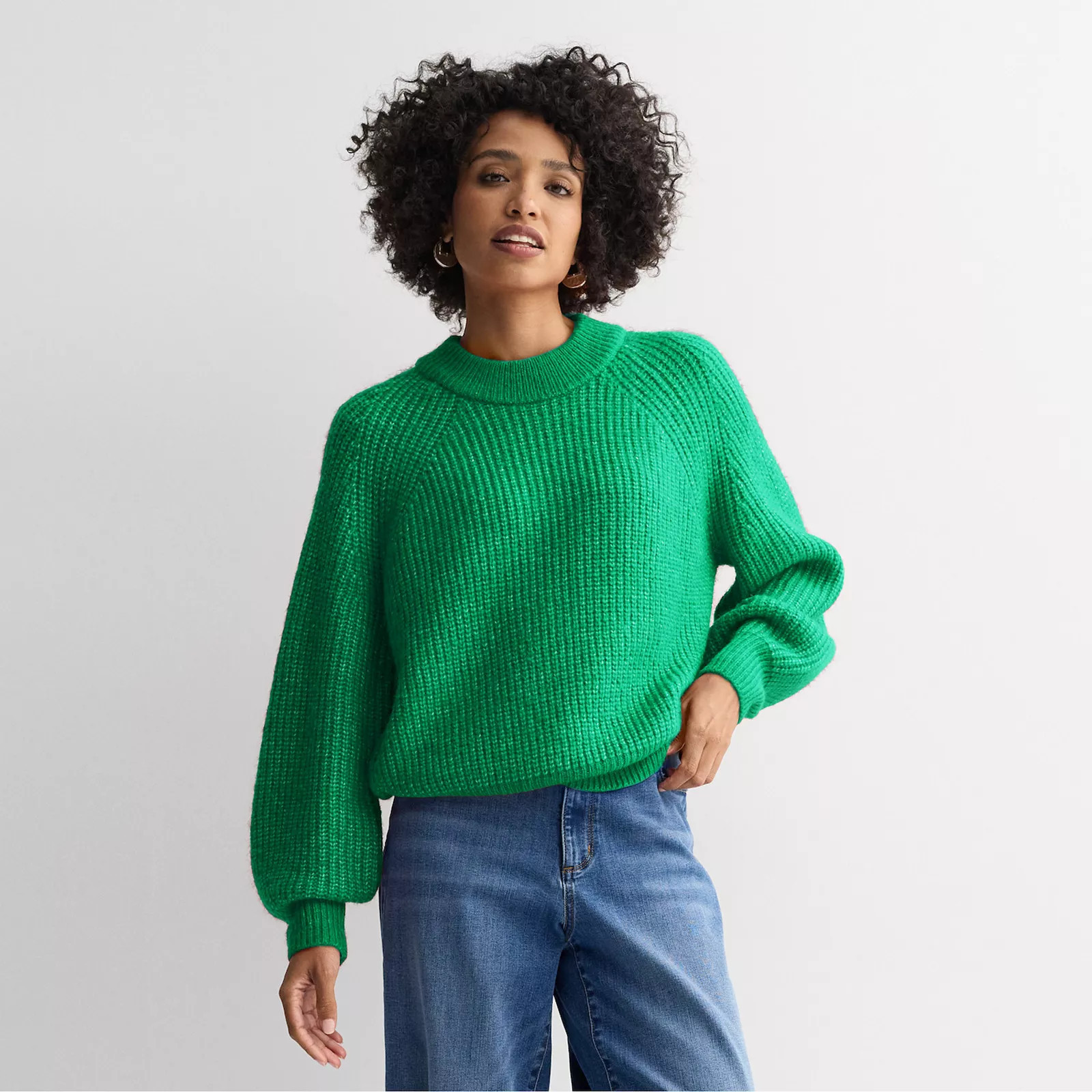 Women's Sonoma Goods For Life® Cozy Heritage Crewneck Sweater, Size: XS, Royal Green | Kohl's