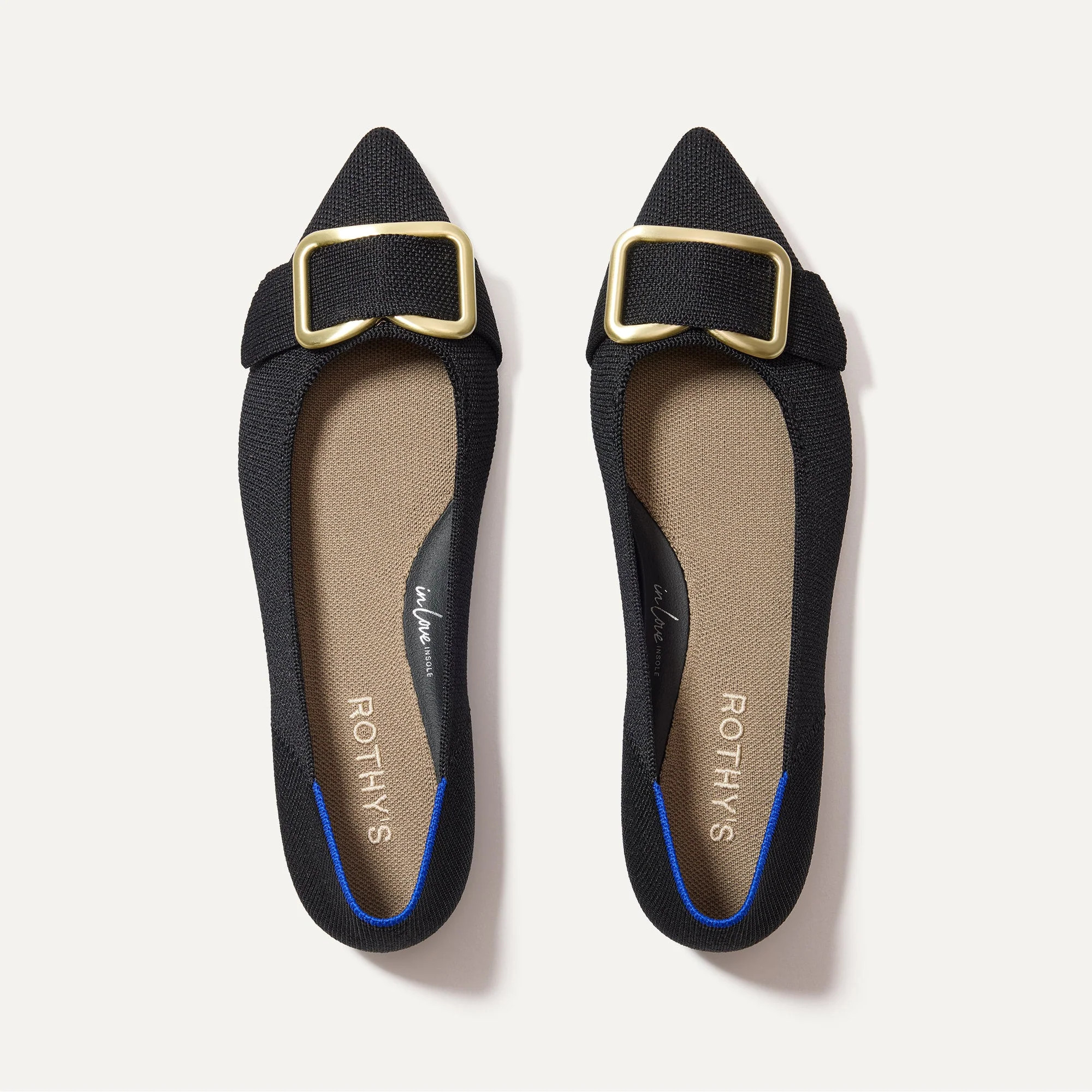 The Emblem Point II in Black | Women's Flats | Rothy's | Rothy's