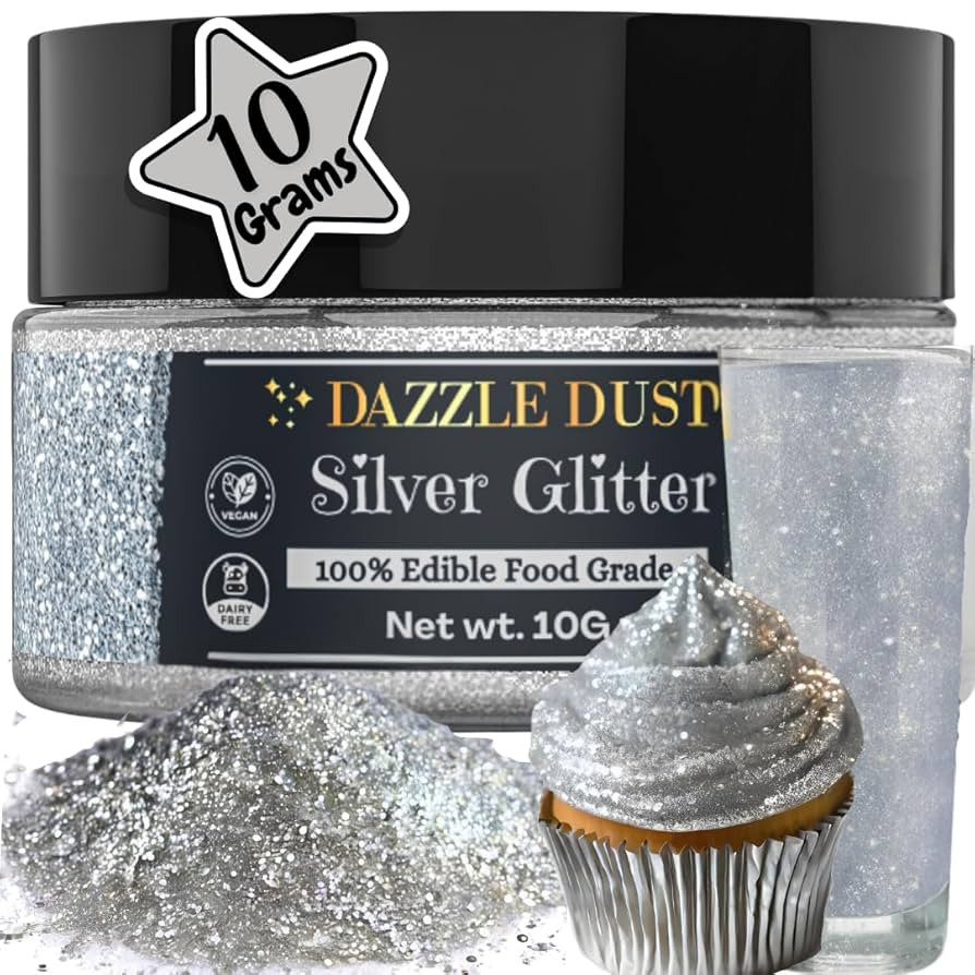 Dazzle Dust Edible Glitter Sprinkles for Cake Decorating, Drinks, Cookie, Icing, Dessert Decorati... | Amazon (US)