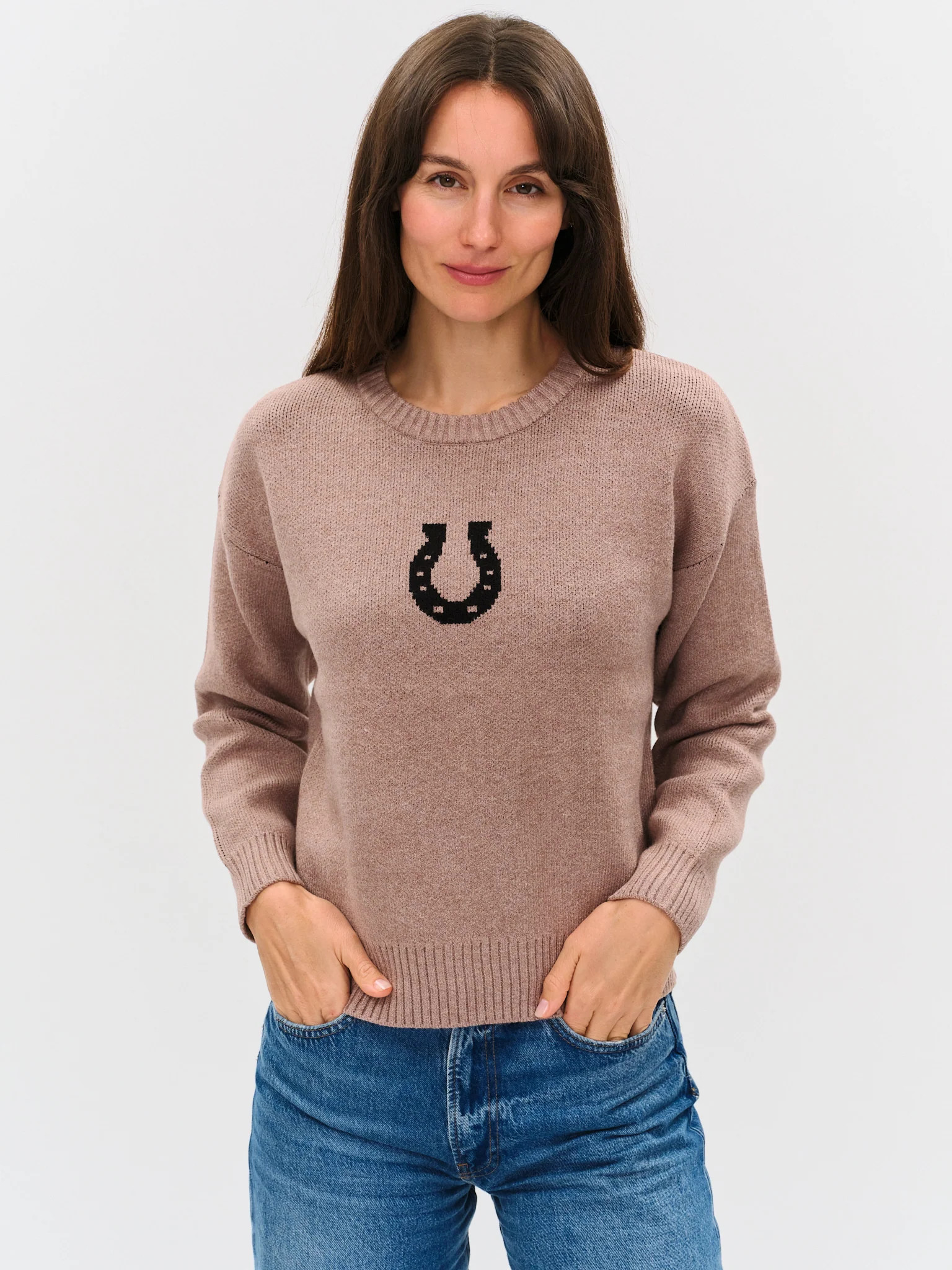 horseshoe sweater [brown] | Six Fifty Clothing