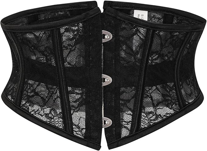 YUNAR Women's Vintage Oil Painting Floral Lace Up Boned Underbust Corset Waist Cincher Belt Shape... | Amazon (US)