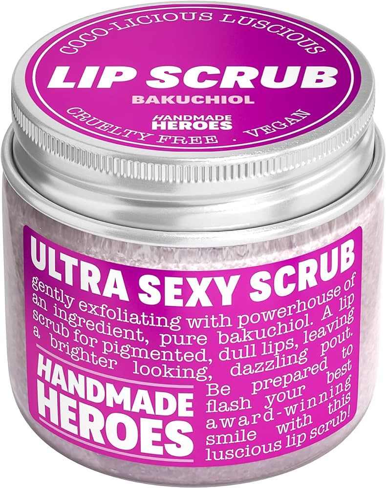 Amazon.com : Handmade Heroes 100% Natural Lip Scrub, Vegan Conditioning Coconut Exfoliator - Gent... | Amazon (US)