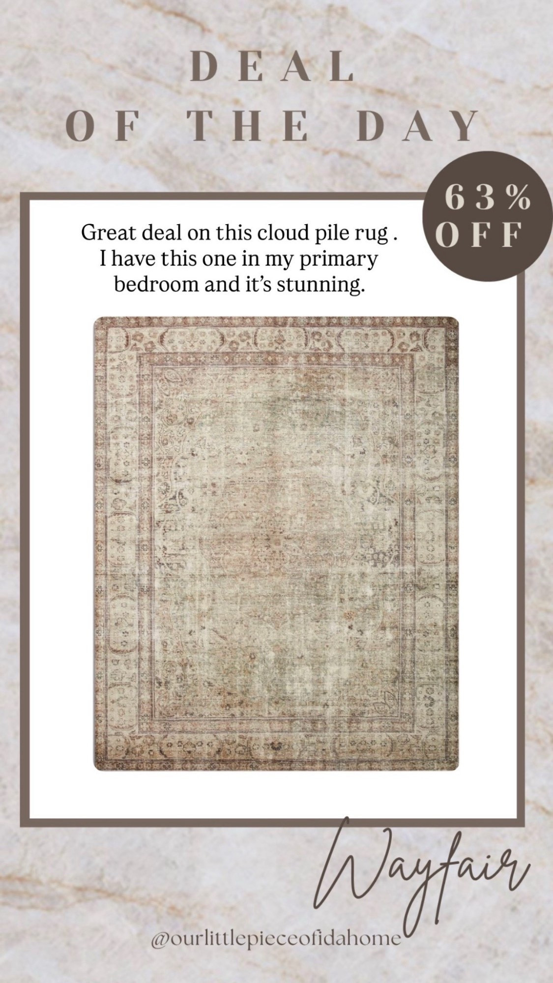This cloud pile rug is on sale for Wayday @wayfair at 63%off !!! It’s so incredibly soft and the color is even better in person!

#LTKStyleTip #LTKHome #LTKSaleAlert