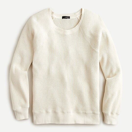 Waffle crewneck sweatshirt | J.Crew US