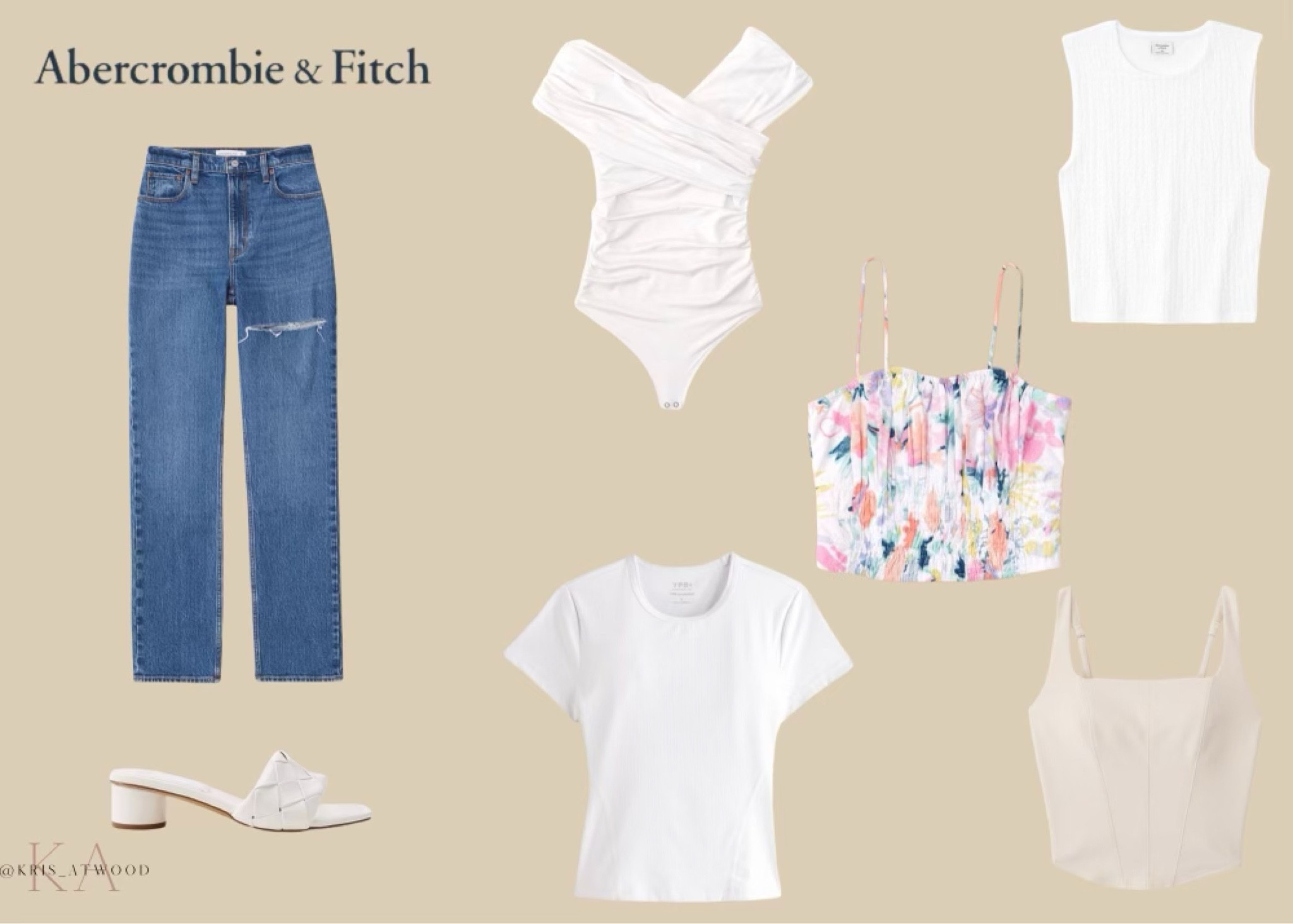 Abercrombie obsessions! One pair of jeans and one simple sandal can be worn so many different ways. Simple, dressy, girly, or just minimalistic.

#LTKSeasonal #LTKstyletip #LTKunder100