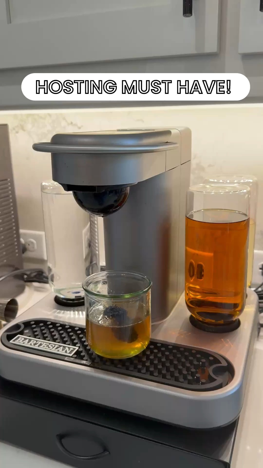 Having the bartesian has elevated hosting and also saves so much time from having to make drinks for everyone!