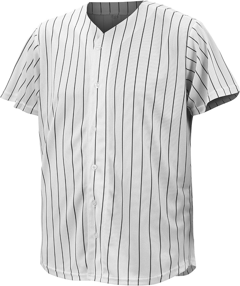 CUTHBERT Solid Baseball Jersey Shirt for Men and Women, Plain Casual Short Sleeves Button Down T-... | Amazon (US)