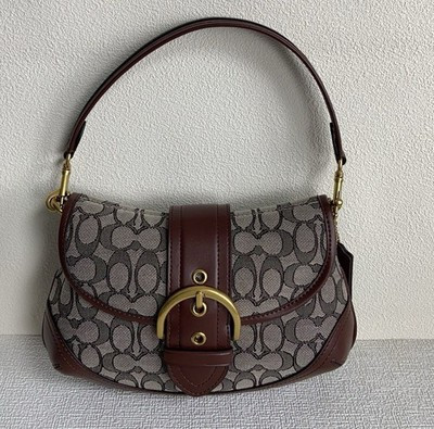 COACH  Soho Bag Signature Jacquard Shoulder Bag CJ814 Brown Multi Outlet NEW | eBay US