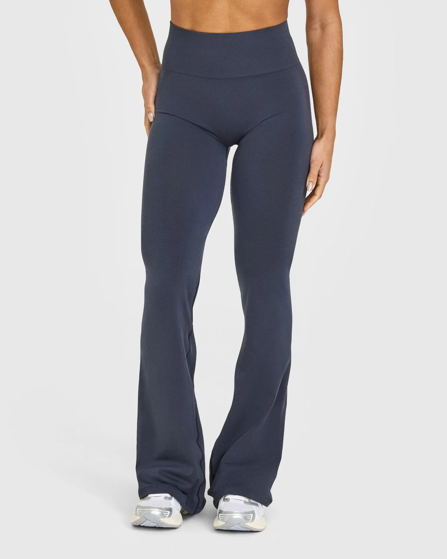 EffortlessLift™ Seamless Flared Bottoms with White Logo 
 True Blue | Oner Active (UK / US)