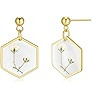 AUNTESIGN Forget-Me-Not and Queen Anne's Lace Pressed Wildflower Earrings | Pressed Flower Jewelr... | Amazon (US)