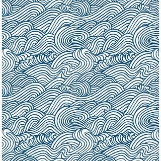 A-Street Prints Mare Navy Wave Paper Non-Pasted Wallpaper Roll (Covers 56.4 Sq. Ft.) 2744-24132 | The Home Depot