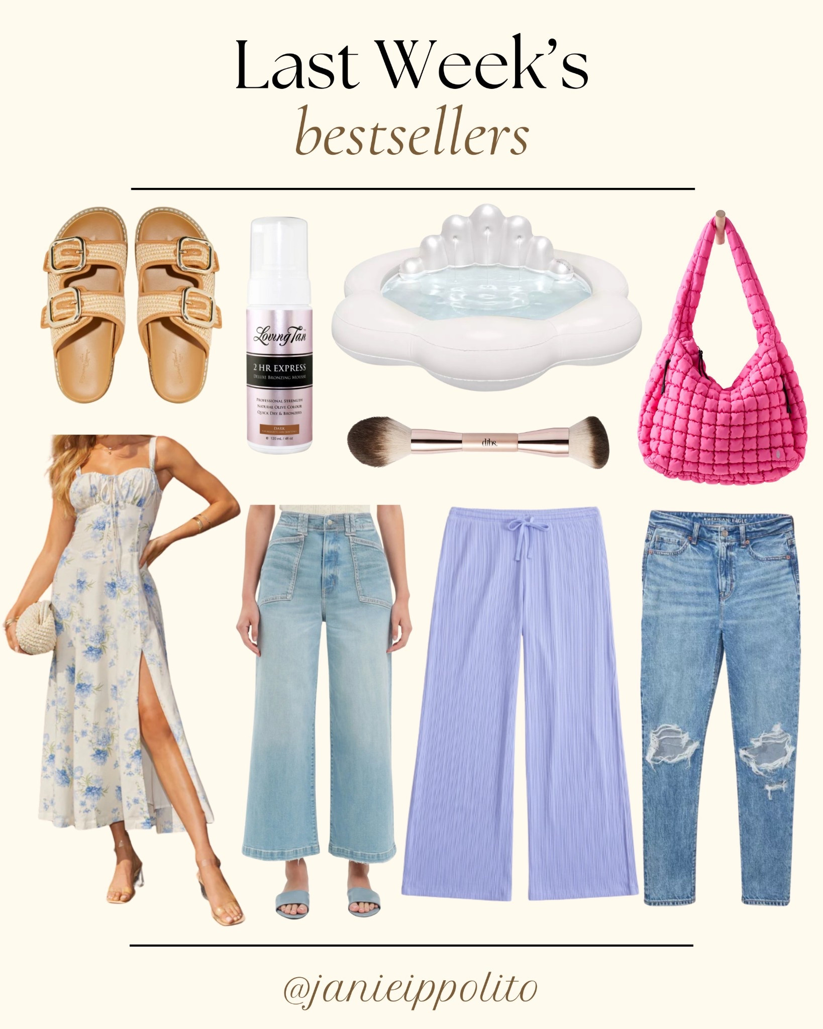 Last Weeks Bestsellers!! 

Best sellers - spring fashion - spring style - seasonal fashion - jeans - midi dress - self tan - kiddie pool - sandals - makeup brush 

#LTKSeasonal #LTKBeauty #LTKStyleTip