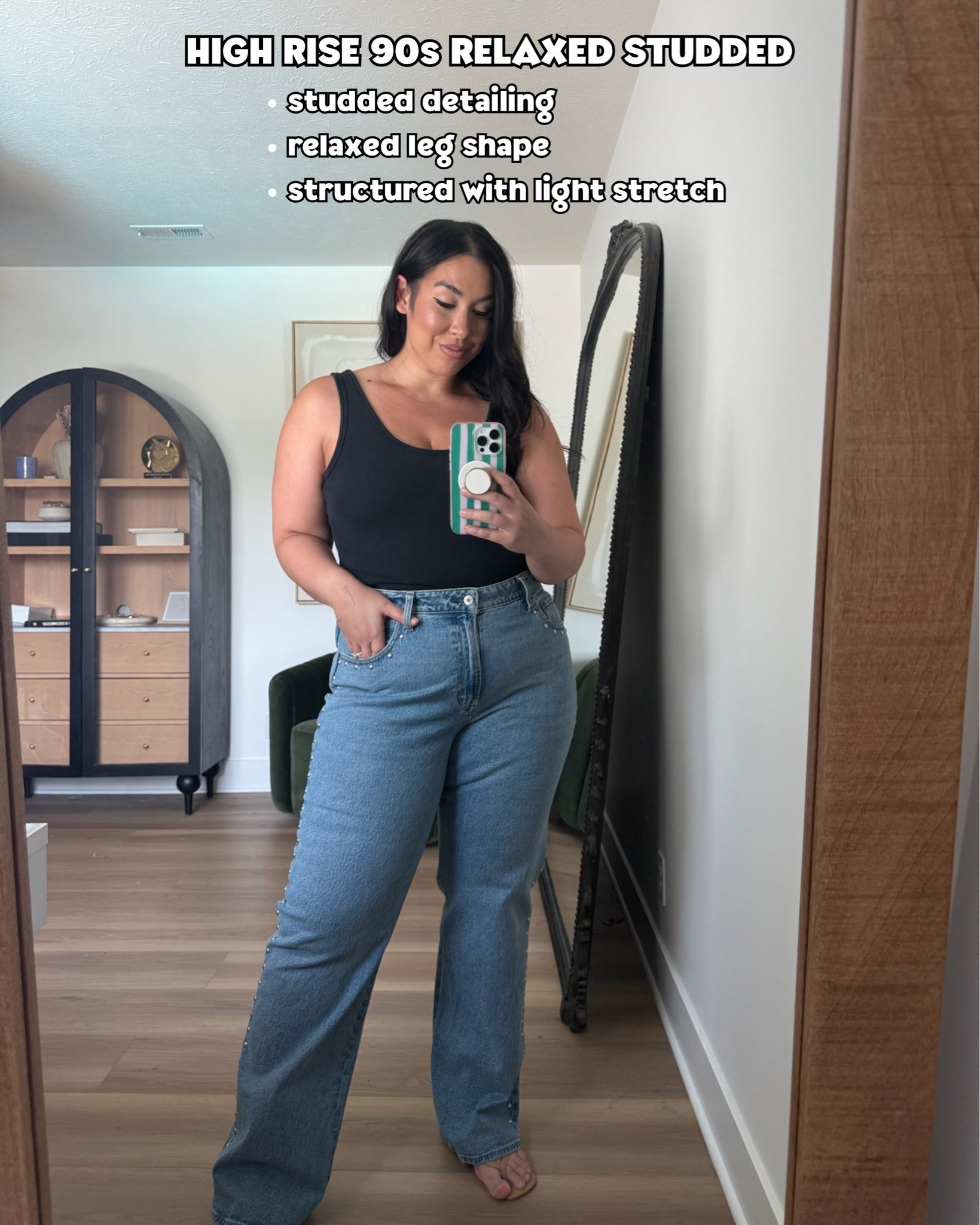 Can we talk about the studded detailing on these jeans?! TTS size 33

Midsize fashion, ootd, denim, outfit inspo

#LTKootd #LTKMidsize #LTKSeasonal