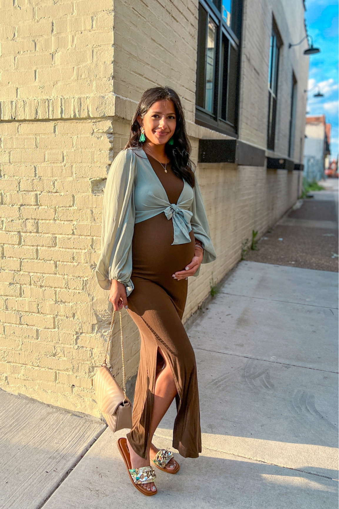 35 week bump date 💚🤎 #bumpoutfit #bumpfit #ootd #grwm #aldo

#LTKshoecrush #LTKbump #LTKbaby