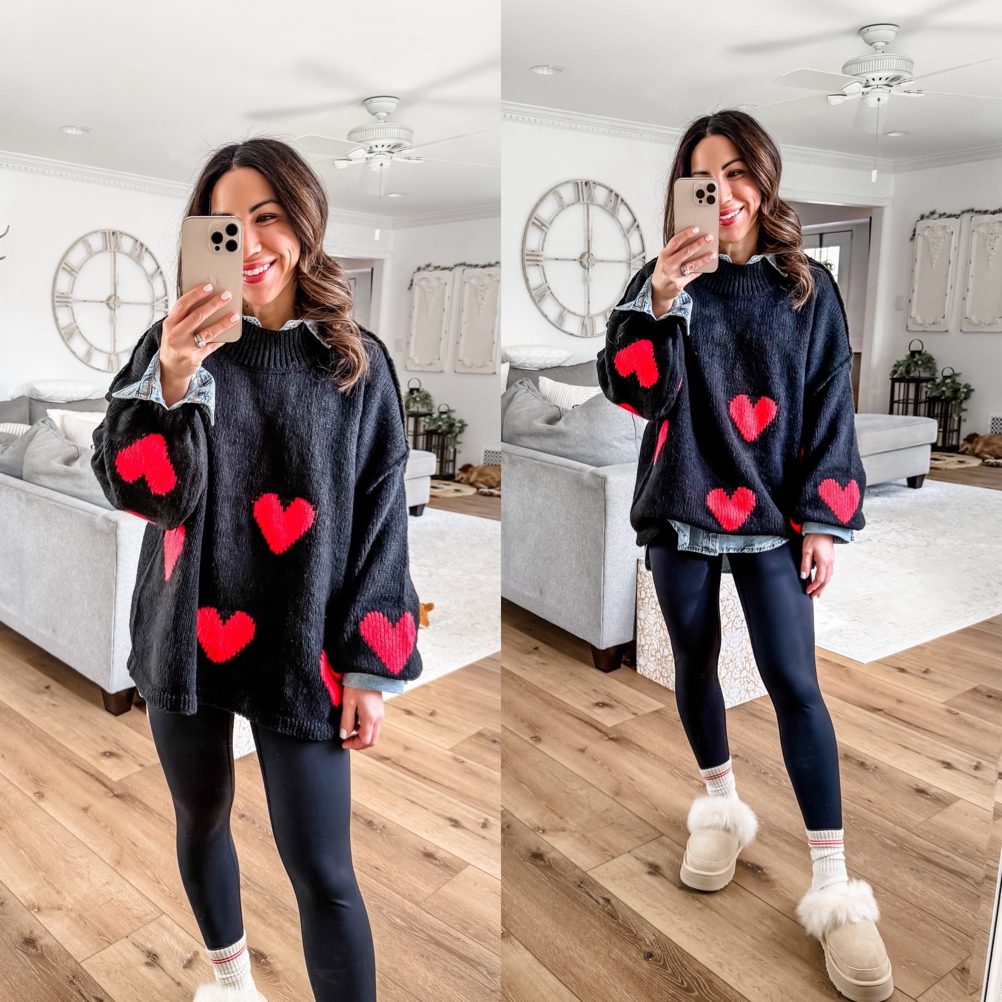 Small sweater. Uggs size up. Denim shirt XS (code reset20). Amazon sweater. Valentine’s Day sweater. Heart sweater.

#LTKSaleAlert #LTKFindsUnder100 #LTKFindsUnder50