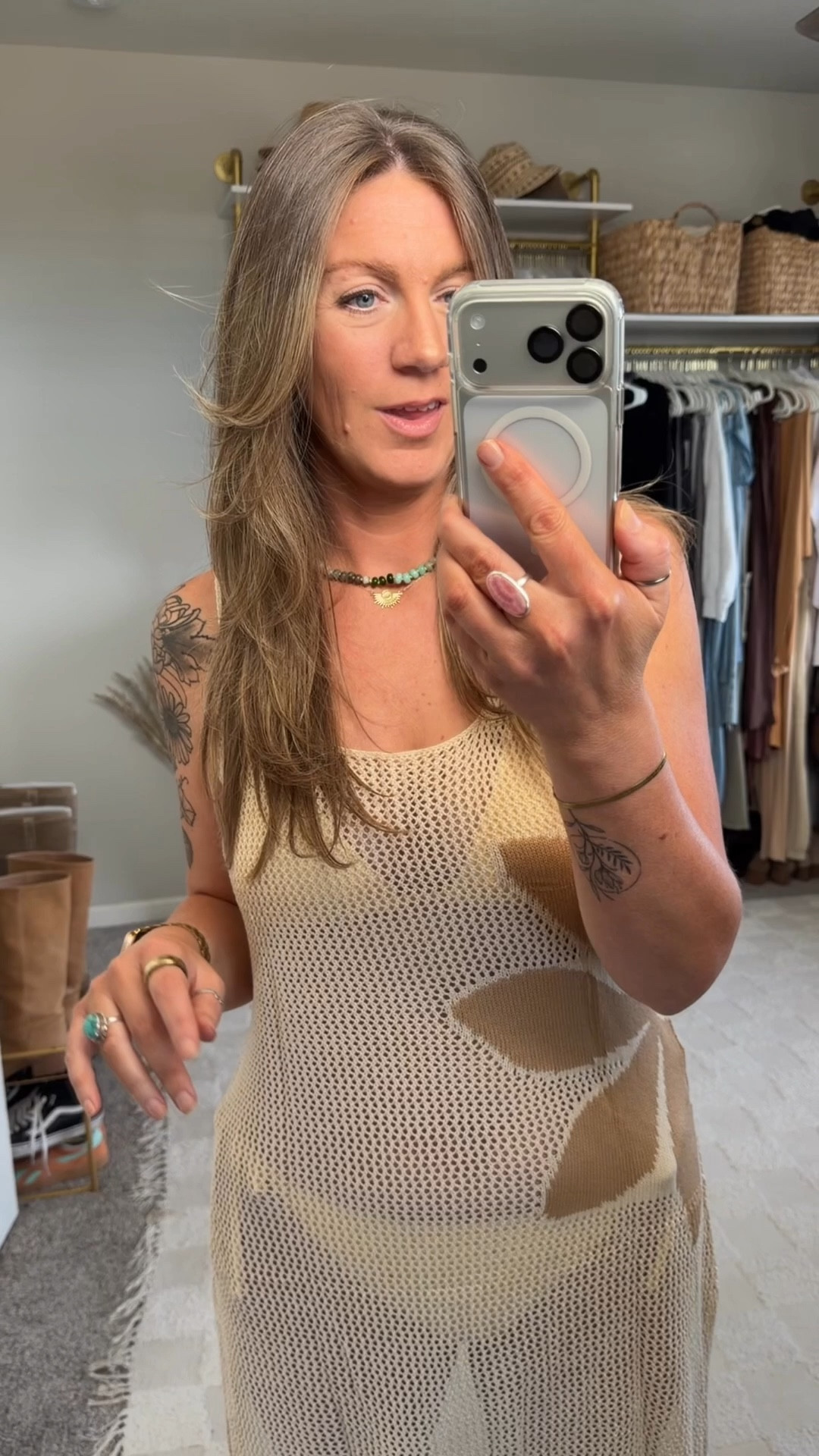 Swim Coverup! I sized up to the XL but probably could’ve stayed with a large. Comes in more colors and found it in a midi length! 🙌🏻

#LTKTall #LTKOver40 #LTKSwim