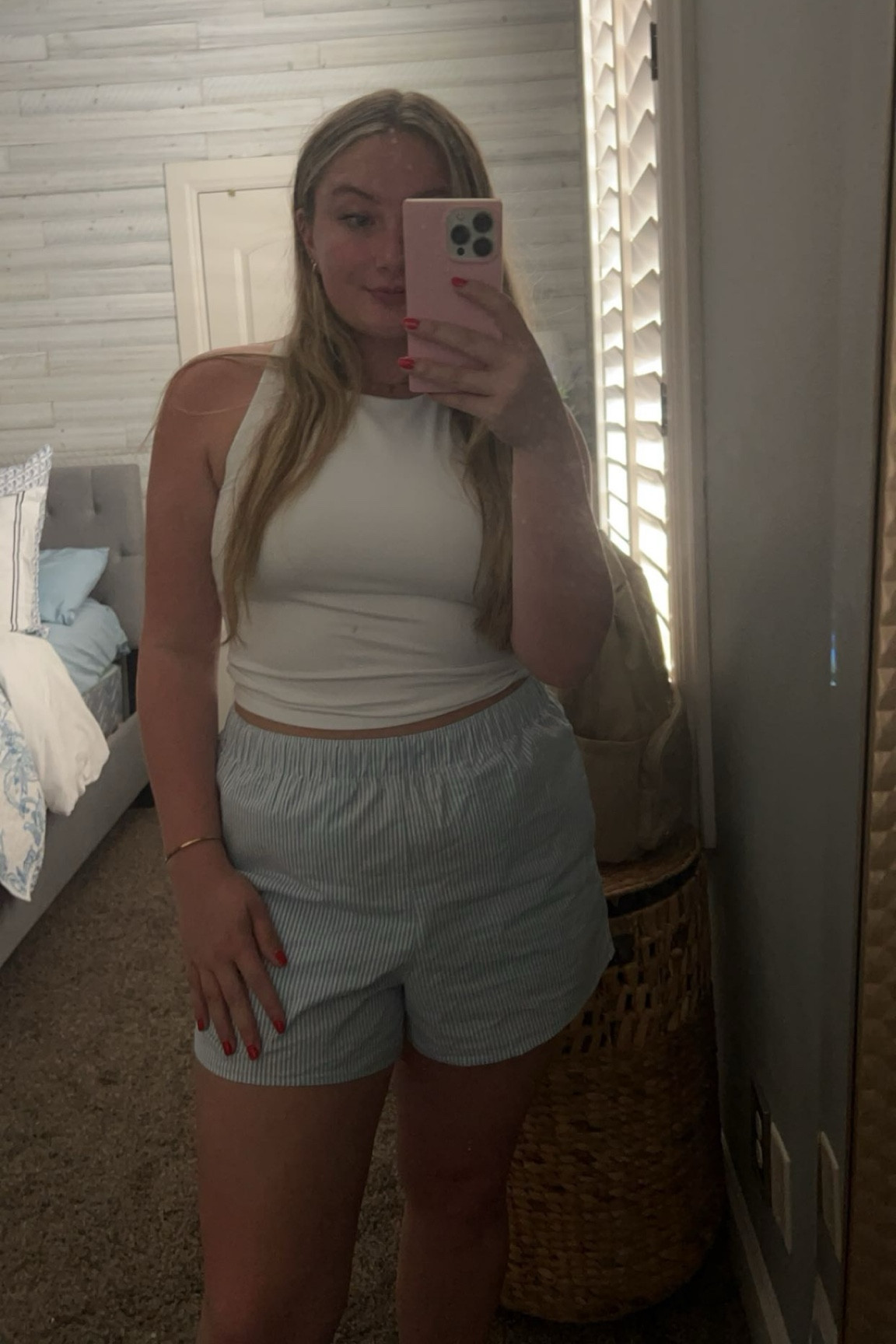 Linen PJ shorts are my new obsession! So light and perfect for summer time! 

#LTKSeasonal #LTKSaleAlert #LTKSummerSales