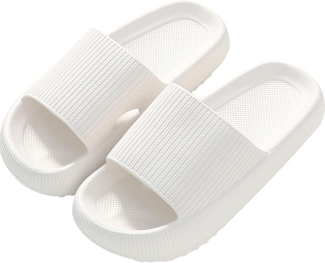 Womens Pillow Slides Slippers, Ultra-Soft Thick Soled Sandals for Home Bathroom, Quick Drying Sho... | Amazon (CA)